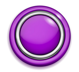 big button with metallic and colored borders vector image