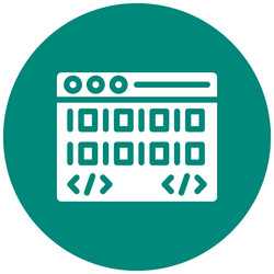binary code icon design vector image
