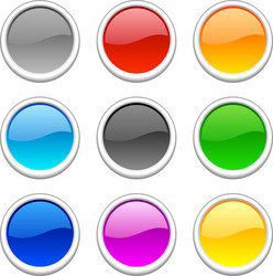 Shiny Web Buttons vector image