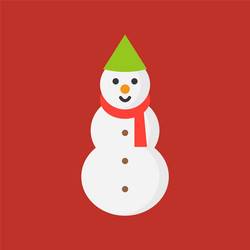 snowman icon in flat design for use as material vector