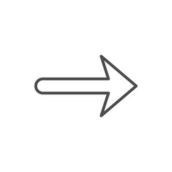 arrow line icon and pointer sign vector image