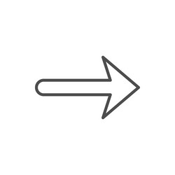 Arrow line icon and pointer sign vector