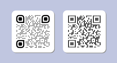 barcode or qr code rectangle tag vector image