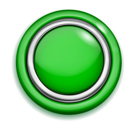 big button with metallic and colored borders vector image