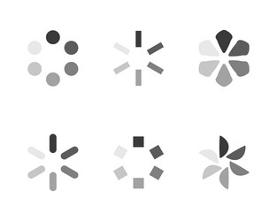 collection loading bar status icon set of loaded vector image