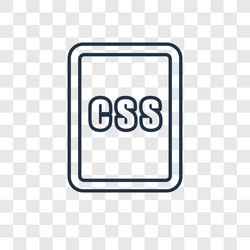 css concept linear icon isolated on transparent vector image