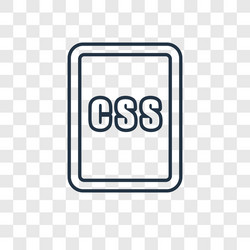 Css concept linear icon isolated on transparent vector