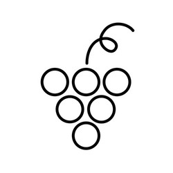Flat line grape icon Royalty Free Vector Image