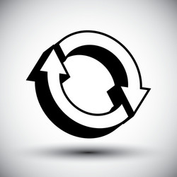 reload refresh arrows loop simple single color vector image