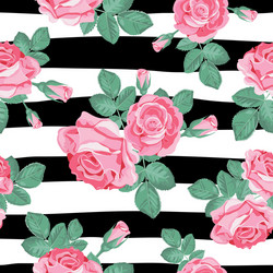 Rose seamless pattern Royalty Free Vector Image