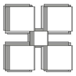 abstract square pattern geometric line design vector image