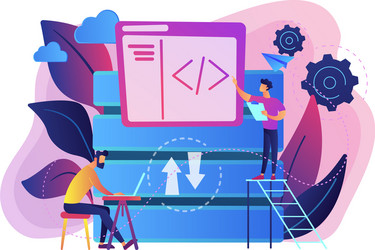 big data developer concept vector image
