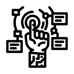 cutting edge technology tech enthusiast line icon vector image