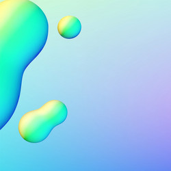 Fluid design liquid blobs with vibrant intense vector