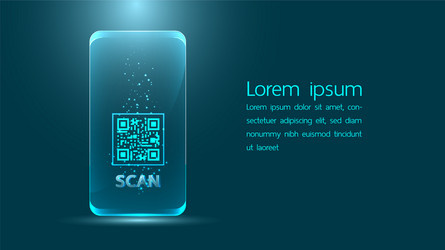 latest tech for smartphones and qr code vector image
