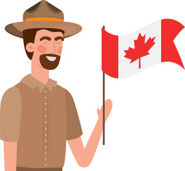 Ranger with canada symbol design Royalty Free Vector Image