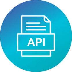 Api file document icon vector