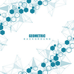 Geometric abstract background with connected line vector