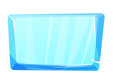 ice button frozen frame level menu in cartoon vector