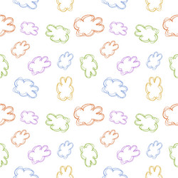 Seamless pattern design shape abstract doodle vector