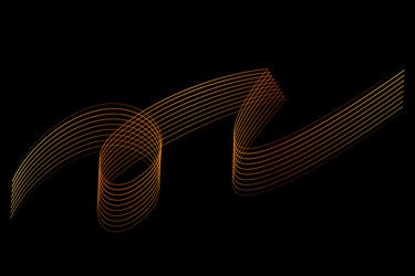 Simple abstract golden 8 wave line for element vector