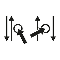up and down arrows movement direction symbol vector image