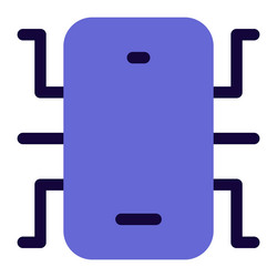 upgraded user interface installed in smartphone vector image