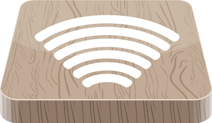 3d app button with a wifi icon vector