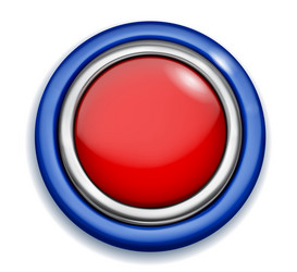 big button with metallic and colored borders vector image