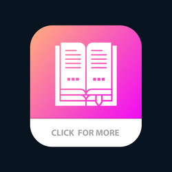 Book education open mobile app button android vector