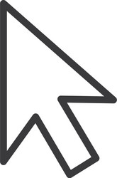 computer mouse arrow pointer isolated icon design vector image
