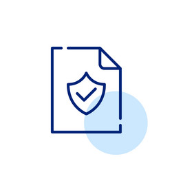 File with shield and checkmark data security vector