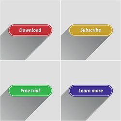 flat web buttons set vector image