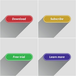 Flat web buttons set vector