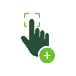 scan fingerprint password to access silhouette vector image
