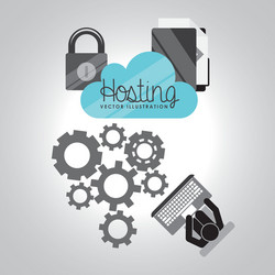 web hosting design vector image