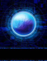 Abstract Tech Circuit Background vector image