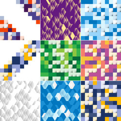 blue mosaic pattern with a color gradient vector image