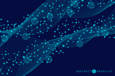 Geometric abstract background with connected line vector