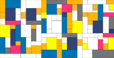 Mosaic pattern of rectangles and squares vector