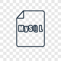 MySQL Database Icon - Transparent Background vector