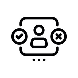outline user profile interface with options vector image