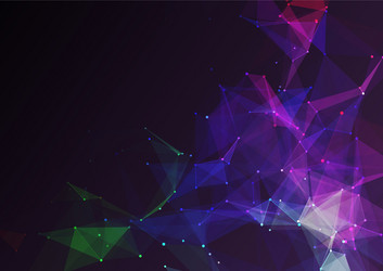 abstract background with a low poly network vector image