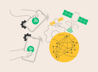global web connection abstract concept vector image