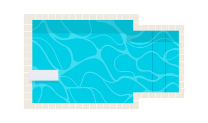 Swimming pool top view Royalty Free Vector Image