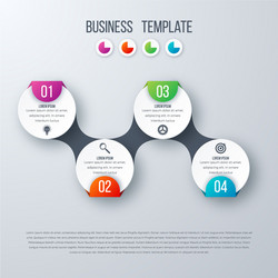 Timeline with Circles - Workflow Diagram vector image