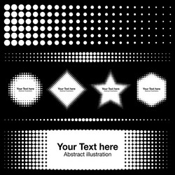 abstract white halftone design elements vector