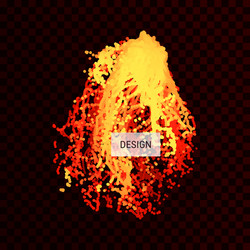 array with dynamic particles sound wave 3d vector image