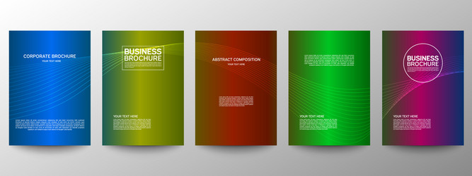 cover geometric minimal set abstract line pattern vector image