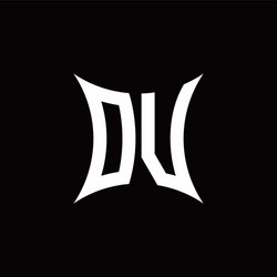 Dv monogram logo with circle outline design Vector Image